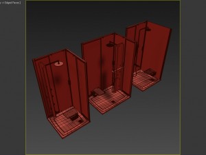 corner shower cabins ravak blix 3D Модель