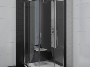 semicircular shower enclosures ravak blix Modelo 3D