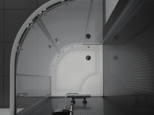 semicircular shower enclosures ravak blix Modelo 3D