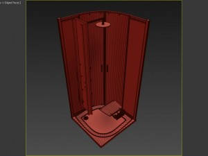 semicircular shower enclosures ravak blix Modelo 3D