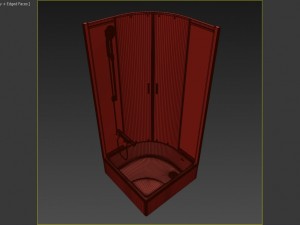 semicircular shower enclosures ravak blix Modelo 3D