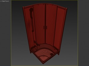 semicircular shower enclosures ravak blix Modelo 3D