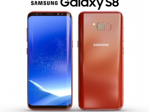 samsung galaxy s8 burgundy red 3D Model
