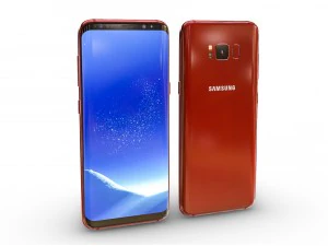 samsung galaxy s8 burgundy red 3D Model