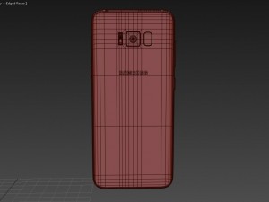 samsung galaxy s8 burgundy red 3D Model