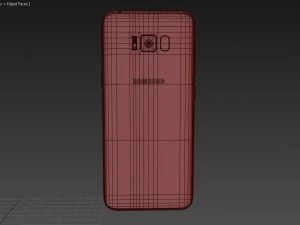 samsung galaxy s8 burgundy red 3D Model
