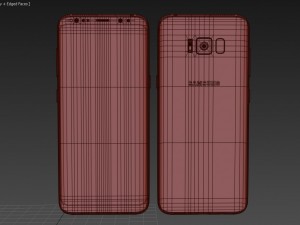 samsung galaxy s8 burgundy red 3D Model