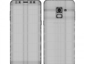 samsung galaxy a8 black 3D Model