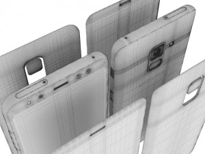 samsung galaxy a8 black 3D Model