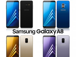 samsung galaxy a8 all colors 3D मॉडल