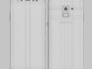 samsung galaxy a8 plus black 3Dモデル