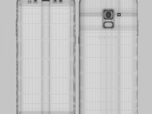 samsung galaxy a8 plus black 3Dモデル