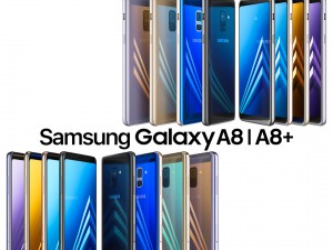 samsung galaxy a8 and a8 plus collection 3D 模型