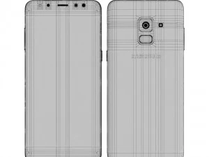 samsung galaxy a8 and a8 plus collection 3D Model