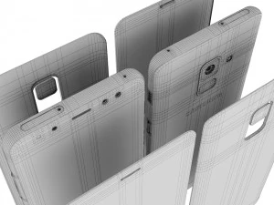 samsung galaxy a8 and a8 plus collection 3D Model