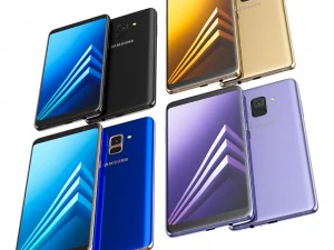 samsung galaxy a8 and a8 plus collection 3D Model