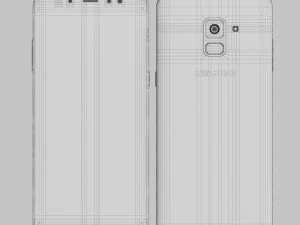 samsung galaxy a8 and a8 plus collection 3D Model