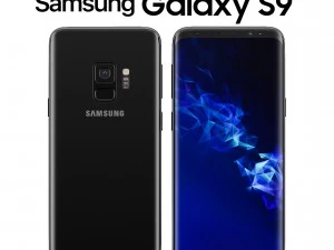 Samsung Galaxy S9 nero Modello 3D