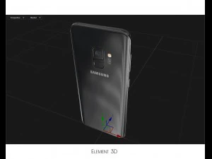 samsung galaxy s9 black 3D Model
