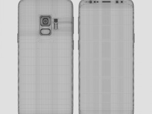samsung galaxy s9 coral blue 3D मॉडल