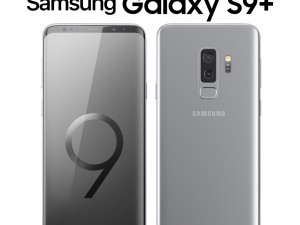 samsung galaxy s9 plus titanium gray 3D 모델