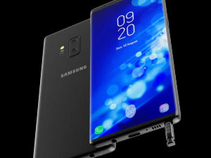 samsung galaxy note 9 black concept 3D Model