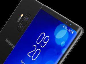 samsung galaxy note 9 black concept 3D Model