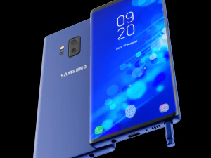 samsung galaxy note 9 blue concept 3D Model