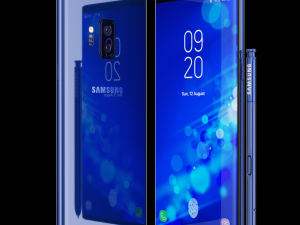 samsung galaxy note 9 blue concept 3D Модель