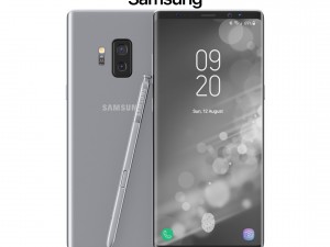 samsung galaxy note 9 gray concept 3D Model