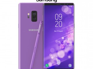 samsung galaxy note 9 purple concept 3D-Modell
