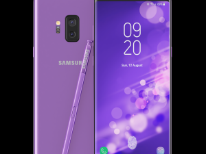samsung galaxy note 9 purple concept 3Dモデル