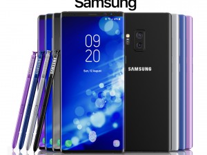 samsung galaxy note 9 all colors concept Modèle 3D