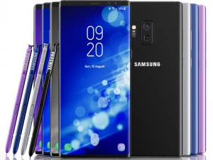 samsung galaxy note 9 all colors concept 3D Model