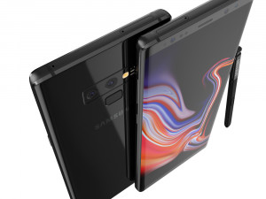 samsung galaxy note 9 midnight black Modello 3D