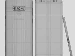 samsung galaxy note 9 midnight black 3D Model