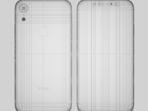 apple iphone 9 white 3D मॉडल
