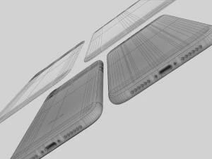 elma iphone 9 beyaz 3D Model