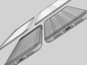 elma iphone 9 beyaz 3D Model