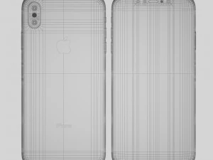 apple iphone xs max space gray 3D Model