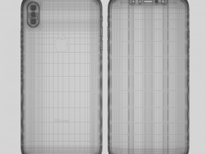 apple iphone xs max space gray 3D-Modell