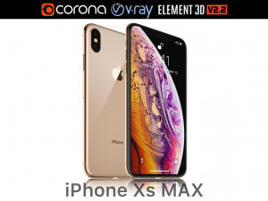 apple iphone xs max gold Modelo 3D
