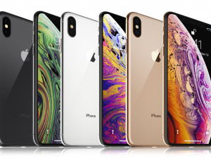 apple iphone xs max all colors 3D Model