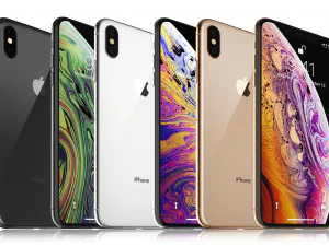 apple iphone xs max all colors 3D Model