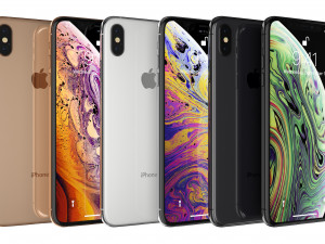 apple iphone xs max all colors 3D Model