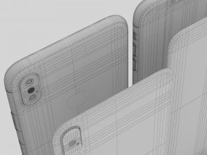 apple iphone xs max all colors 3D Model