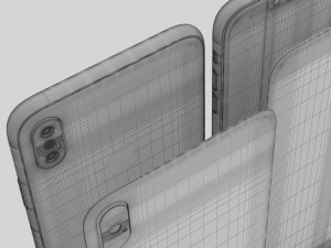 apple iphone xs max all colors 3D Model