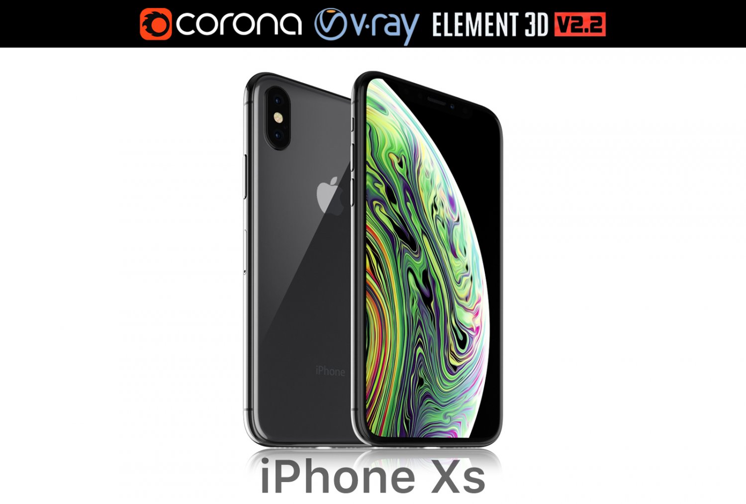 Apple Iphone Xs Space Gray 3d Model In Phone And Cell Phone