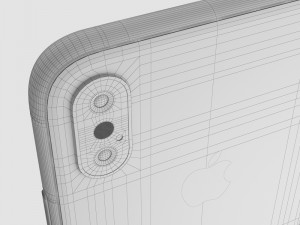 apple iphone xs space gray 3Dモデル