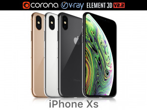 apple iphone xs all colors 3D Model